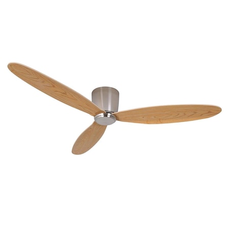 Brillo 52 in. Airfusion Radar DC Fan, Brushed Chrome & Teak BR2527157